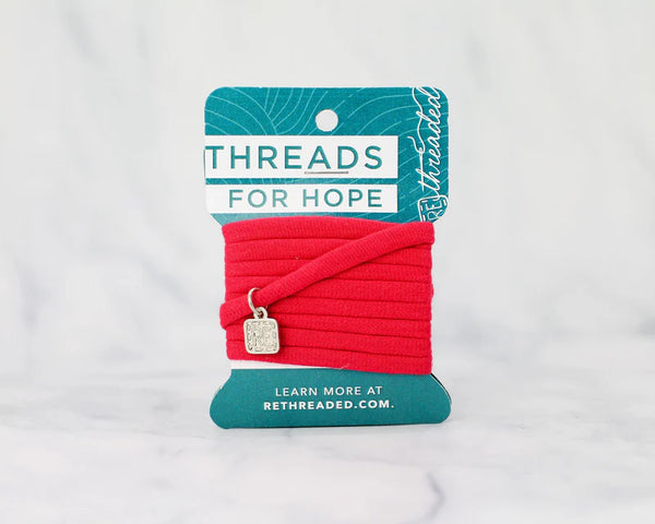 Rethreaded Threads for Hope Bracelet Red