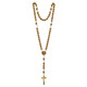 St Benedict Cord Wood Wall Rosary P1222