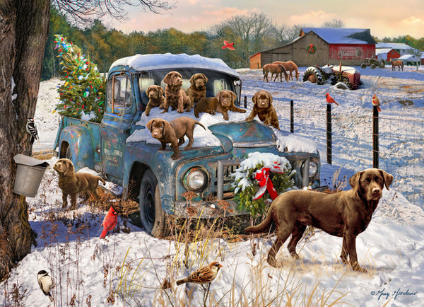 Vermont Christmas: Christmas Puppies Jigsaw Puzzle, 550 pieces, VC1292