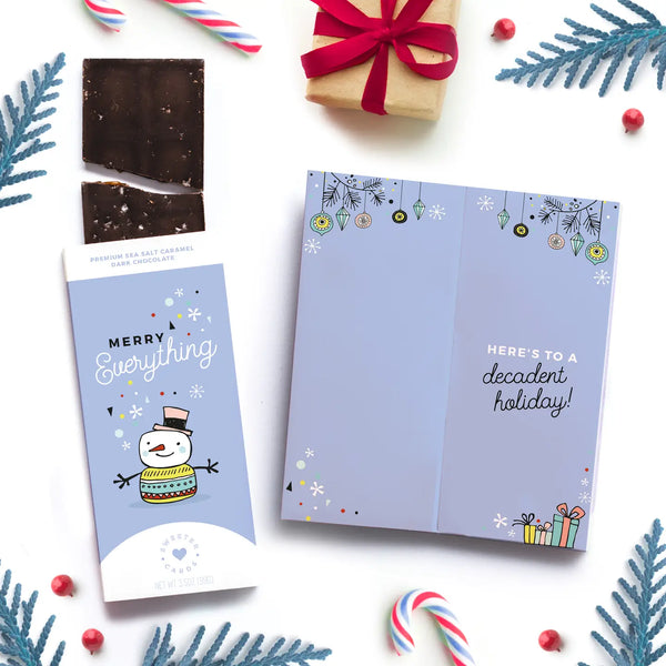 Sweeter Cards Chocolate Bar and Greeting Card: Merry Everything