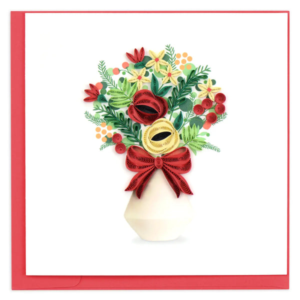 Quilling Card Holiday Bouquet large card, #683