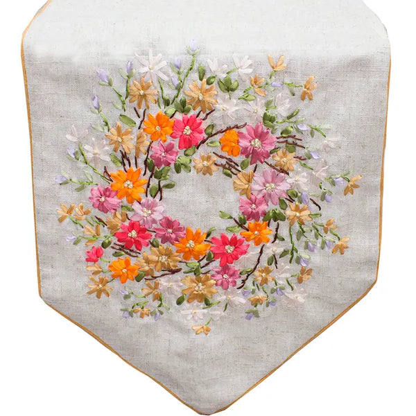 Fennco- Handmade Wildflower 13"x72" Table Runner- C31313A-21.1372B