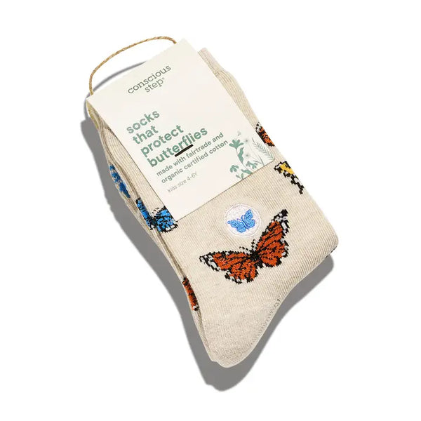 Conscious Step Kid socks that protect butterflies| YOUTH | YPOL002