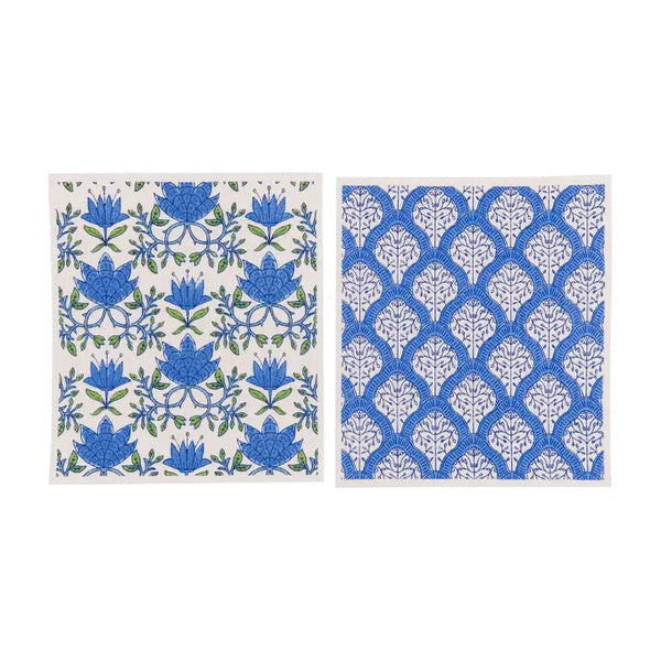 Rockflowerpaper Tilly & Fifer Blu Cloths, Set of 2-203-2064