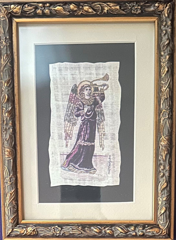 Carol McCrady Studios August angel framed "Hamaliel"