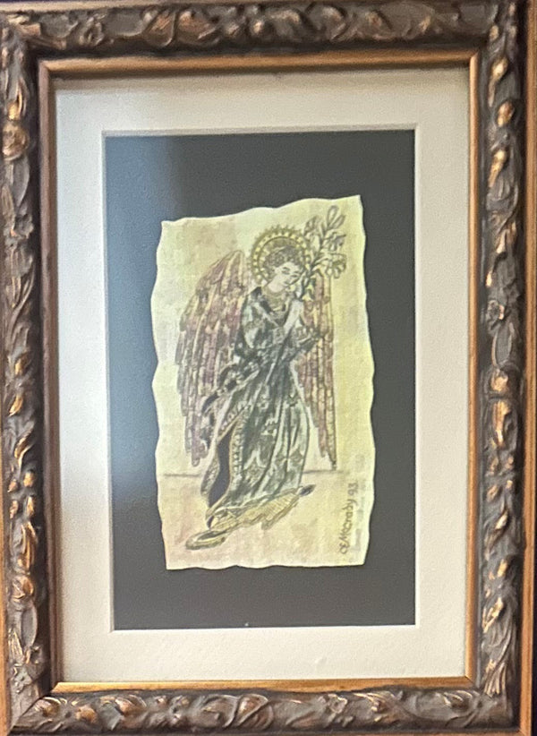 Carol McCrady Studios April guardian angel framed "Asmodel"