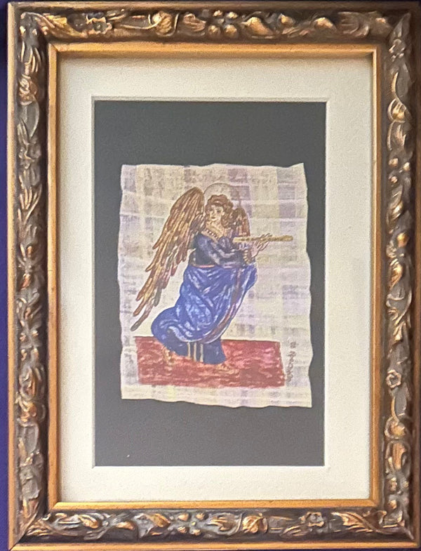 Carol McCrady Studios October framed angel Barbiel