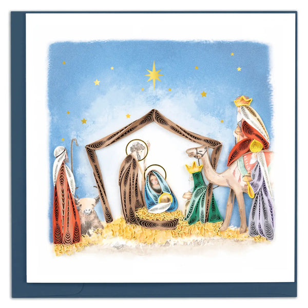 Quilled Card Nativity Scene Christmas card (new 2023) HD6011