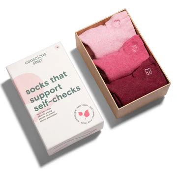 Conscious Step boxed set ankle socks that support self-checks: SMALL | BASKAB001