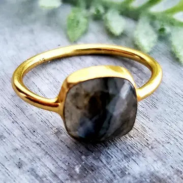 Sosie Designs Labradorite Cushion Ring SKU 4133-5.5