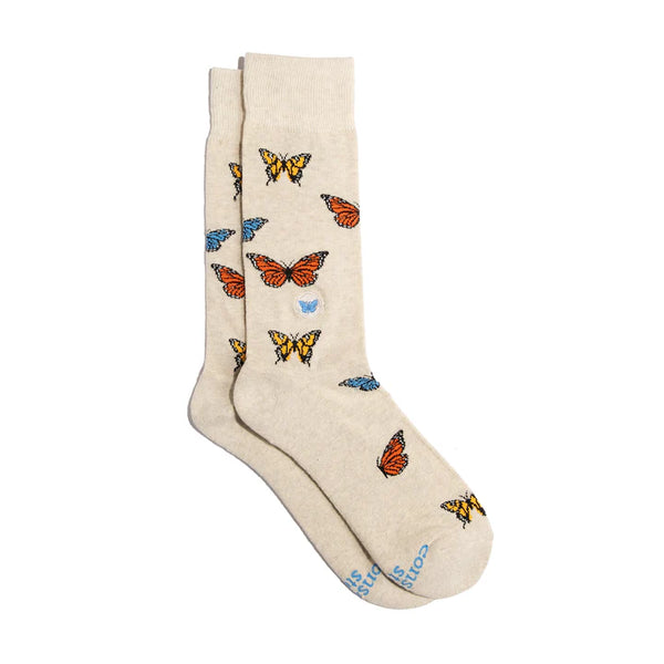 Conscious Step socks that protect butterflies | SMALL | CREW | MSPOL002