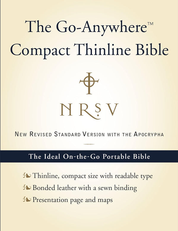 Go-Anywhere Compact Bible Thinline, NRSV, Navy bonded leather