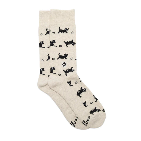 Conscious Step Socks That Save Cats - SMALL/CREW/BEIGE MSCAT003