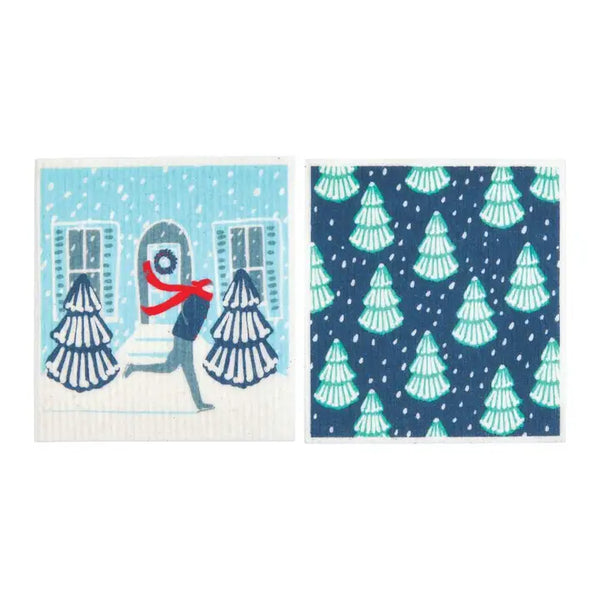 Rockflowerpaper Skater Blu Cloths Reusable Sponge-Cloth, Set of 2-  SKU 203-3016