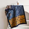 Winding River Blue / Camel Marsh Fern Reversible Wrap SKU 380 1629