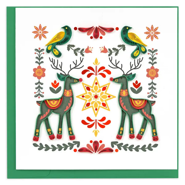 Quilling Card Scandinavian Christmas large card, #6057