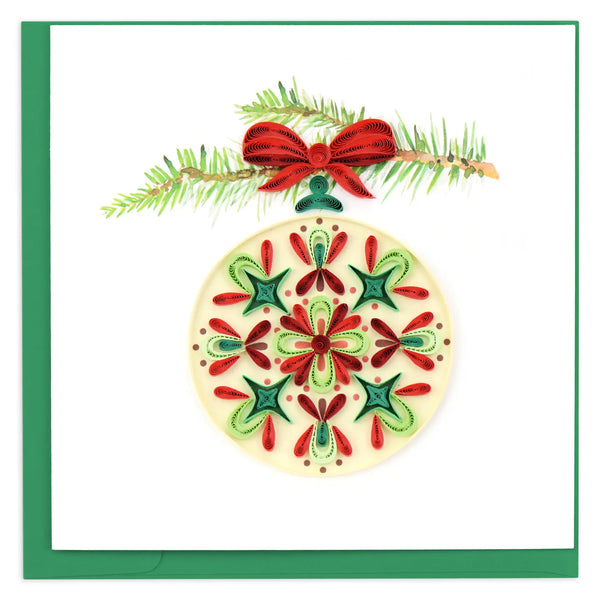 Quilling Card Traditional Ornament large card, #684