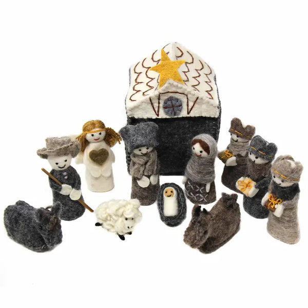 Global Craft Handcrafted Felt Nativity - 12 Piece Set GLG60033-01