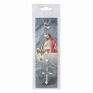 Heavenly Feast First Communion Rosary with bookmark- white N1272