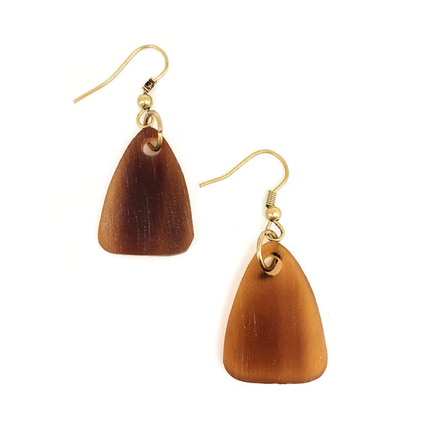 Anju Omala Natural Beige Collection Earrings--Rounded Triangles