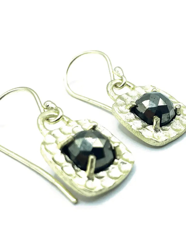 Erin Gray-Cabo Hammered Square and Pyrite Earring