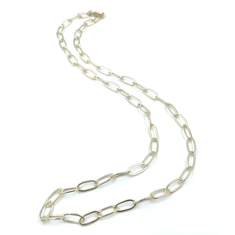 Erin Gray 14k Gold Filled Paperclip Large Links Necklace - 18" Waterproof