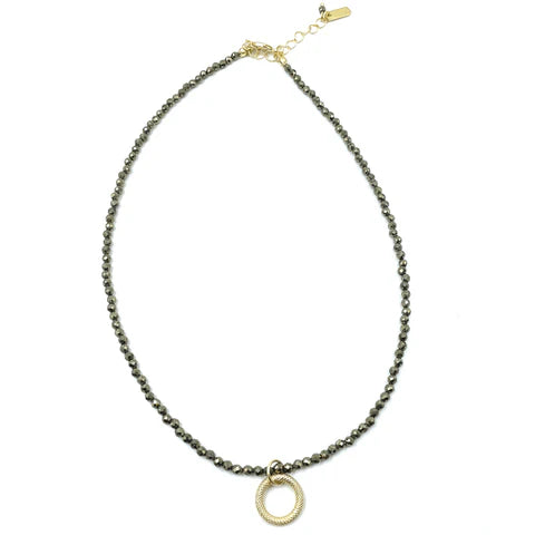 Erin Gray Dainty Vibe on Pyrite Necklace Waterprook