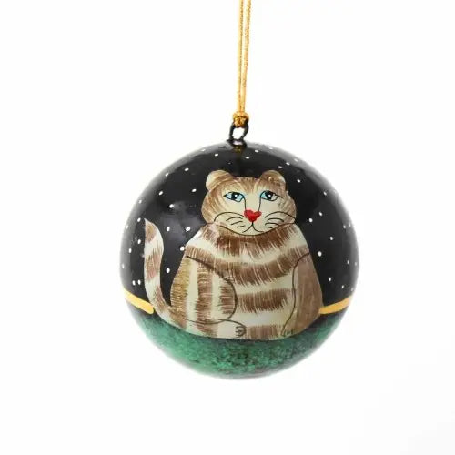 Global Craft  Handpainted Ornament Cat IX04SFX9010-S3