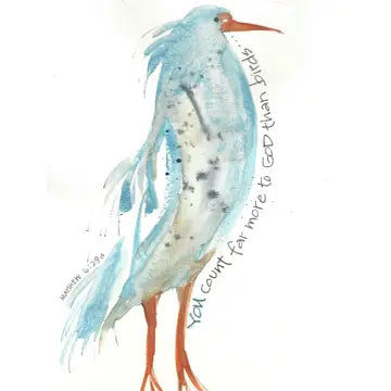 Credo Designs Blue Bird Birthday Greeting Card (Versed)-SKU: C163