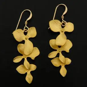 Sosie Designs Gold Orchid Cascade Earrings, #5108