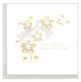 Quilling Cards Floral wedding card large LV234