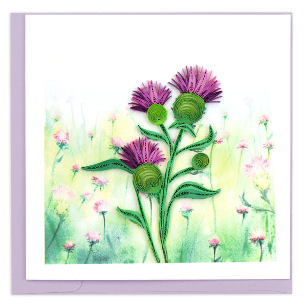 Quilling Card Thistle large notecard BL1283