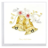 Quilling Cards Wedding Bells card large LV245