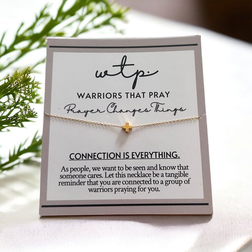 Warriors That Pray Gold Prayer Necklace