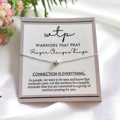 Warriors That Pray Silver Prayer Necklace