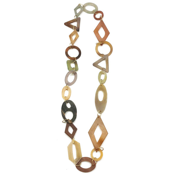 Anju Omala Natural Beige Collection Necklace: Mixed Size Beads N1761B