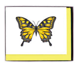 Quilling Card Butterfly Yellow #1 small notecard