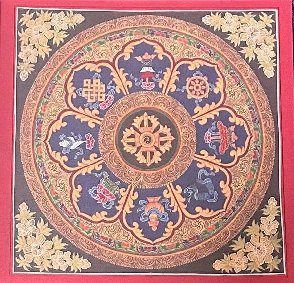 Mandala greeting card - blank inside, 5 3/4 x 5 3/4 (square)