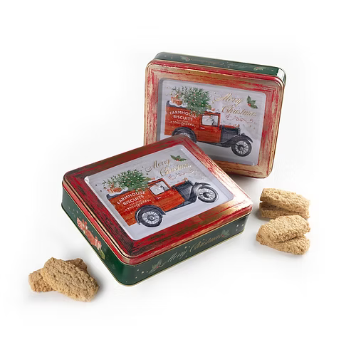 Farmhouse Biscuits Christmas Truck Tin, #750
