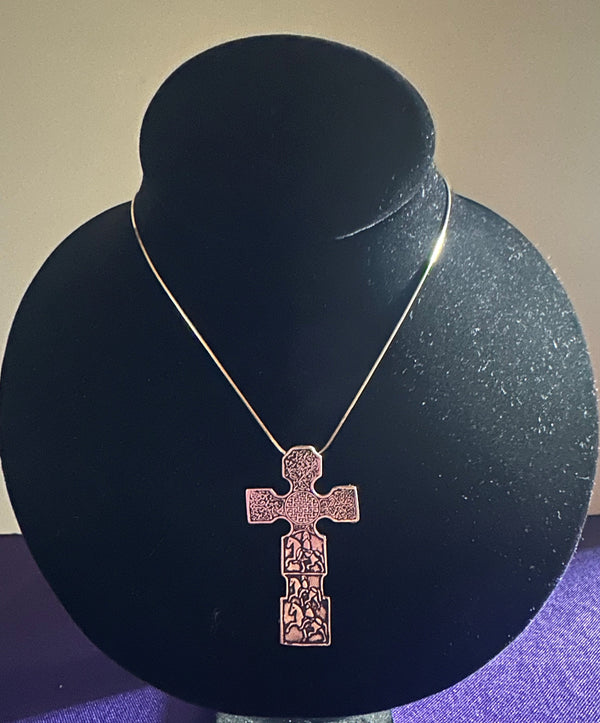 Sterling Silver Celtic Cross, 2" cross, 30" chain