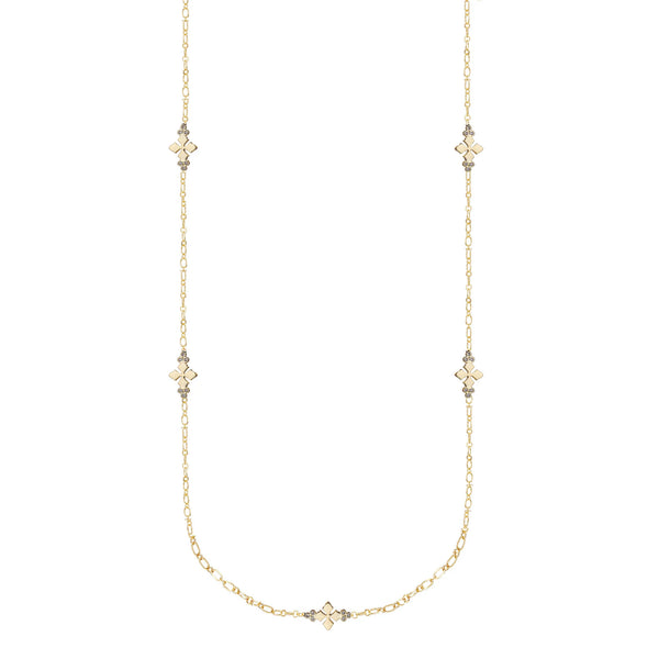 Natalie Wood Designs: Believer Cross Station Necklace in Gold