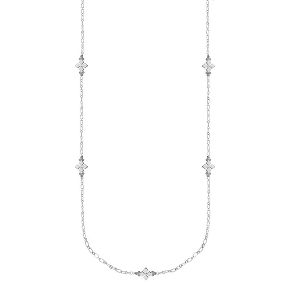 Natalie Wood Designs: Believer Cross Station Necklace in Silver