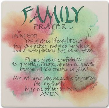 Credo Designs Family Prayer Trivet: TRI-FAM