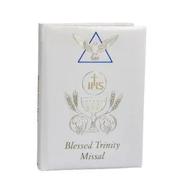 Blessed Trinity Missal with New Mass and White and Blue Gold Foil